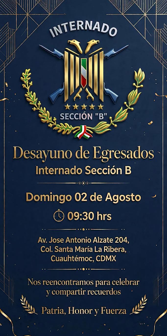 invitación esposas al desayuno de egresados julio de 2026